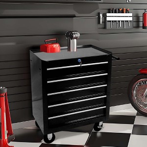 NicBex 5-Drawer Rolling Tool Chest Cabinet Mobile Tool Cart with Wheels and Storage for Garage and Warehouse - 1 of 4