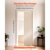 VEVOR Accordion Door,47 x 78 inch, Blackout Fabric Folding Magnetic Door Curtain, with Hanging Hooks, Interior Room Divider for Doorways,1 Panel,Beige - 3 of 4