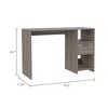 PAGED Computer Desk Modern Office Desk with 2 Open Shelves and Storage Drawer for Office - 3 of 4