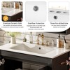 APRILSOUL 30" Rustic Bathroom Vanity with Ceramic Sink, Soft-Close Doors & Adjustable Shelf, Espresso Storage Cabinet - 4 of 4