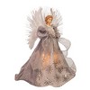 Kurt Adler 16" Fiber Optic White, Silver, and Gray Angel Tree Topper - 2 of 4