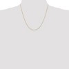 Black Bow Jewelry 0.8mm 14k Yellow Gold Diamond Cut Round Wheat Chain Necklace - 2 of 4