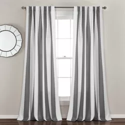 2pk 52"x84" Light Filtering Wilbur Curtain Panels Dark Gray - Lush Décor