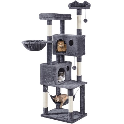 Yaheetech 73"H 4-level Plush Cat Tree Tower with Condos Platform