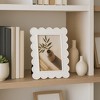 Decorative Scallop Edge Picture Frame for Home Decor - Elegant Photo Frame for Tabletop Accent, Mantel Display, or Living Room Decor - White - 2 of 4