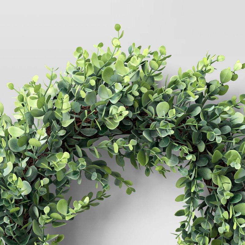 4.5&#34; Boxwood Artificial Wreath Green - Threshold&#8482;, 4 of 5