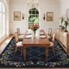 Washable Area Rug Modern Floral Living Room Rugs Low Pile Lightweight Ultra Soft Carpet - 2 of 4
