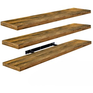 3 Pack (35"x9") Sorbus Long Floating Wall Shelves for Bedroom, Decor, Kitchen, Living Room - for Trophies, Frames, Bookshelf - 1 of 4