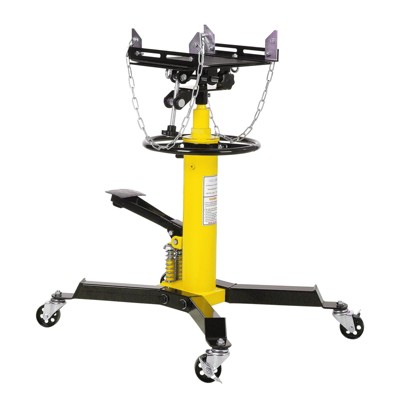 Transmission Jack - Hydraulic Telescoping Lift, Foot Pedal, 360° Swivel Wheel, Versatile Garage Essential