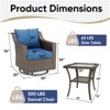 Outdoor Swivel Chair Patio Glider Chair with Soft Cushion High Back Chair - 2 of 4