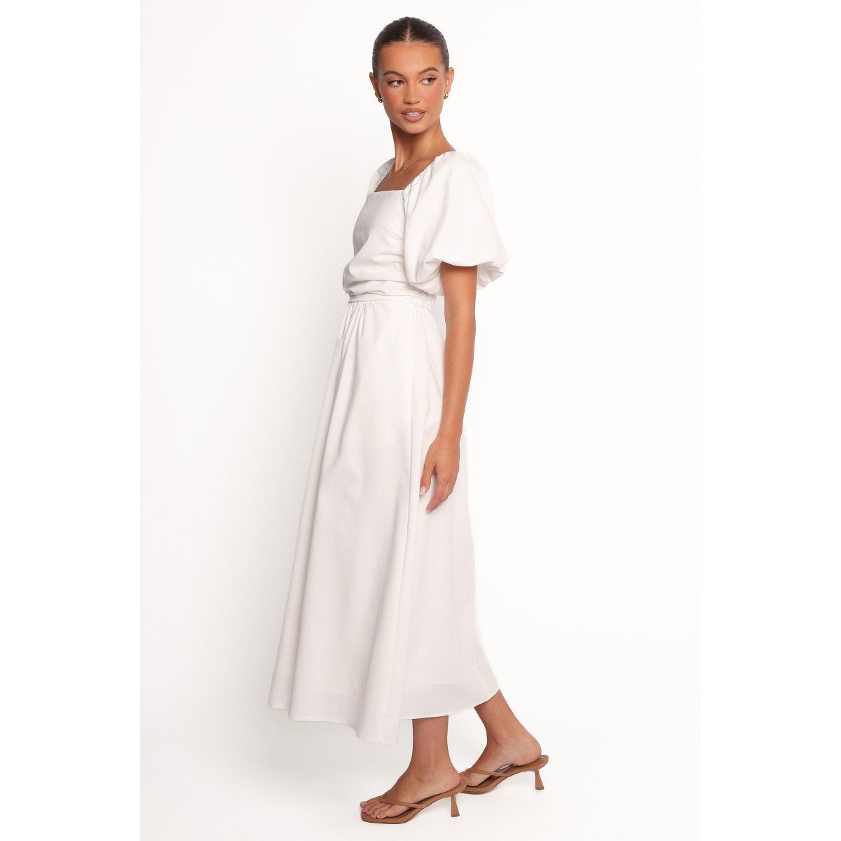 Clo Puff Sleeve Midi Dress - thumbnail 2