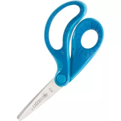 Westcott Ergo Jr. Kids' Scissors Pointed Tip 5" Long 1 1/2" Cut Right Hand Assorted 16671