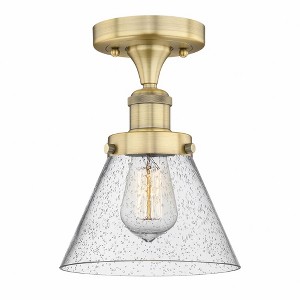 Cone - 1 Light Semi-Flush Mount In Industrial Style-9.75 Inches Tall and 7.75 Inches Wide - 1 of 1