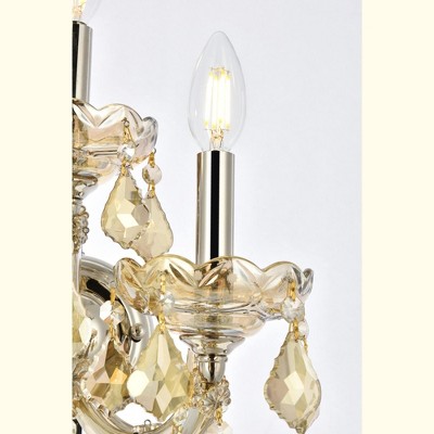 White Crystal Trim Dimmable Wall Sconce with Royal Cut