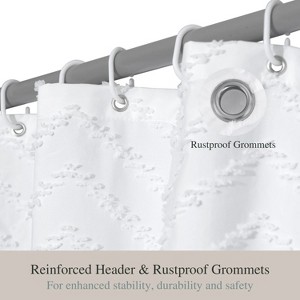 LunaLulinlk White Fabric Shower Curtains - 1 of 4