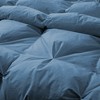 Peace Nest All Season White Goose Feather Down Gusseted Comforter 100% Cotton Cover with Pintuck Pleat - 4 of 4