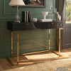 CLIHOME 42-in Modern/Contemporary Console Table, Writing Desk with 2 Drawers - 3 of 4