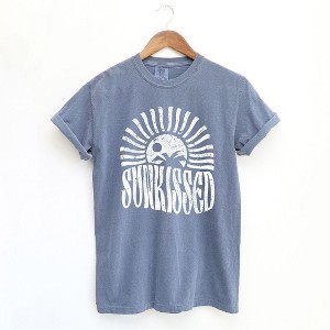 Simply Sage Market Women's Sunkissed Rays Distressed Short Sleeve Garment Dyed Tee - 1 of 3