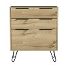 Okak 3-Drawer Dresser,Chest of Drawers with Handles and Legs,Wood Finish Storage Cabinets for Living Room,Entryway,Light Oak - 2 of 4