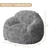 Bean Bag Chair for Indoor and Outdoor, Faux Fur Bean Bag Couch with Armrest High-Density Foam for Gaming Reading, Beanbag Chair Lazy Couch Sofa - 3 of 4
