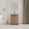 SEVOBAL Bathroom Storage Cabinets, Bathroom Vanity with White Ceramic Sink, Freestanding Bathroom Sink Cabinet with 2 Soft-Close Cabinet Doors and - 2 of 3