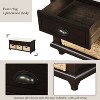 Whisen Rustic Storage Bench with 3 Drawers and 3 Rattan Baskets - image 4 of 4