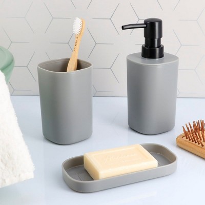 Evideco French Home Goods 3 pc Bathroom Accessory Set