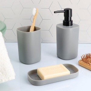 Evideco French Home Goods 3 pc Bathroom Accessory Set - 1 of 4