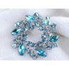 Anna-Kaci Crystal Inspired Floral Wreath Holiday Christmas Old Fashion Brooch Pin - 3 of 4