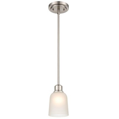 Elegant Amberle Brushed Nickel Globe Pendant with Frosted Glass