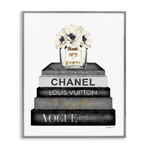 Stupell Industries Monochrome Fashion Designer Bookstack, 24" x 30" - 1 of 4