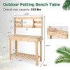 Aghana Digitals Natural Fir Wood Garden Potting Bench with Hidden Sink, Display Rack, Storage - 4 of 4