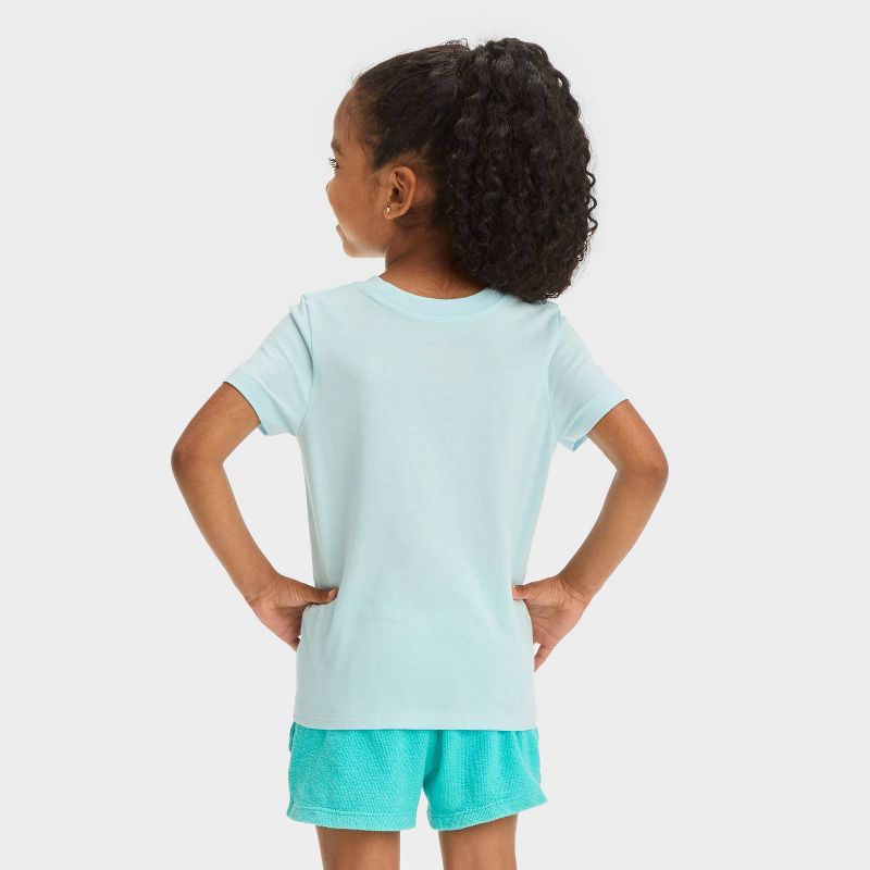 Toddler Girls' Short Sleeve Mermaid Graphic T-Shirt - Cat & Jack™ Light Blue, 4 of 5