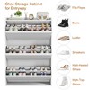 Shoe Cabinet with 3 Flip Drawers, Wooden Shoe Organizer Cabinet with Adjustable Shelf, Shoe Storage - 4 of 4
