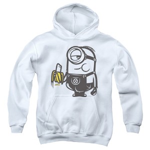Boys’ Minions  Stuart Stencil Banana Hooded Sweatshirt - 1 of 4