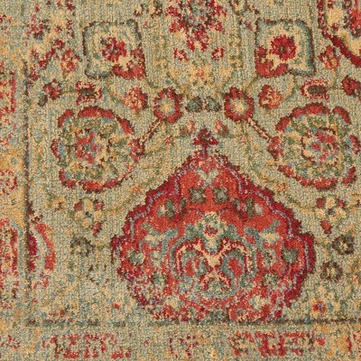 Somerset Vintage Bohemian Light Green 7'9" x 10'10" Area Rug