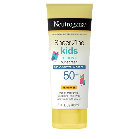 Neutrogena Sheer Zinc Kids Sunscreen Lotion - SPF 50 - 3 fl oz - image 1 of 4