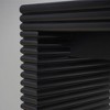 Modern Black Wooden Console Table with Ribbed Design and Wood Grain Top, Slim Narrow Entryway and Sofa Table - 4 of 4