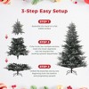 Pre-Lit Slim Aspen Fir Artificial Christmas Tree with Clear UL Lights, Realistic Pinecones & Berries, Metal Stand, Easy Assembly - 4 of 4