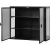 Removable Wall Cabinet, 24''X27'' Double Windowpane Glass Doors Over The Toilet Bathroom Wall Cabinet Adjustable Shelves, Tempered Glass + Iron - 3 of 4