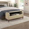 NicBex Modern 50" Storage Bench Wood Accent Stools with Button Tufted for Bedroom and Entryway - 2 of 4