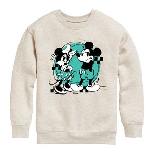 Boys' - Disney - Mickey And Minnie Mouse Graphic Long Sleeve Fleece Sweatshirt - 1 of 4