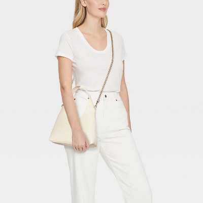 Mini Slouchy Chain Handbag - Universal Thread Off-white - image 2
