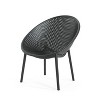 Okak Sleek Gable Patio Accent Chairs,Set of 2,PP Resin Blend Accent Chair for Outside Use with Breathable&Skin-Friendly Seat&Back,Outdoor Seating - 4 of 4