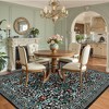 Vintage Floral Area Rug Washable Rugs Stain Resistant Easy Cleaning Indoor Carpet With Non-Slip Backing Low Pile Rug - 3 of 4