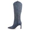 Journee Womens Laramie Knee High Western Boots - 2 of 4