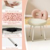 Artificial Wool Vanity Chair with Cute Bow Backrest for Bedroom - 4 of 4