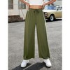 Women's Yoga Pants with Pockets Casual Joggers Loose Lounge Wide Leg High Waisted Drawstring Pants - 2 of 4