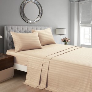 Marcielo 3/4 Pcs Luxury Stripe Bed Sheets Set 35000 - 1 of 4