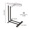 LIVAREEmlen C-Shaped Side Table, End Table for Sofa and Bedside, Couch Side Tables, Wood Table with Metal Frame Slide for Bedroom Living Room (White) - 3 of 4